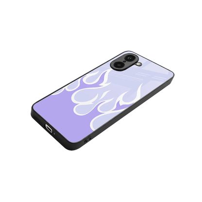 Y2K Retro Purple Flames stylish phone case for oneplus nord ce5 5g | glossy glass and slim fit