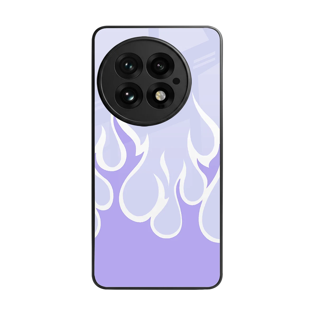 Y2K Retro Purple Flames back phone cover | glass case for oneplus 13