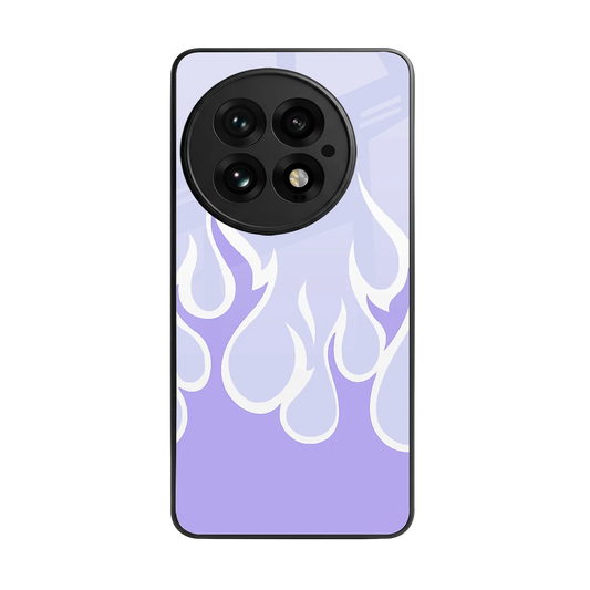 Y2K Retro Purple Flames back phone cover | glass case for oneplus 13