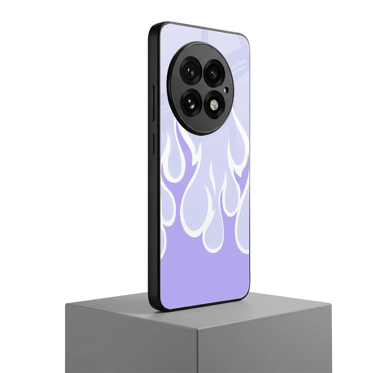 Y2K Retro Purple Flames oneplus 13 mobile cover | shockproof glass phone case