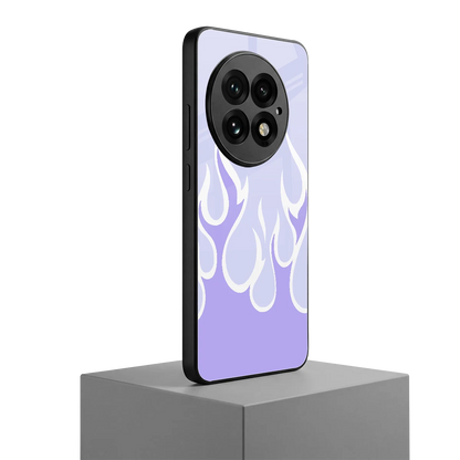 Y2K Retro Purple Flames oneplus 13 mobile cover | shockproof glass phone case