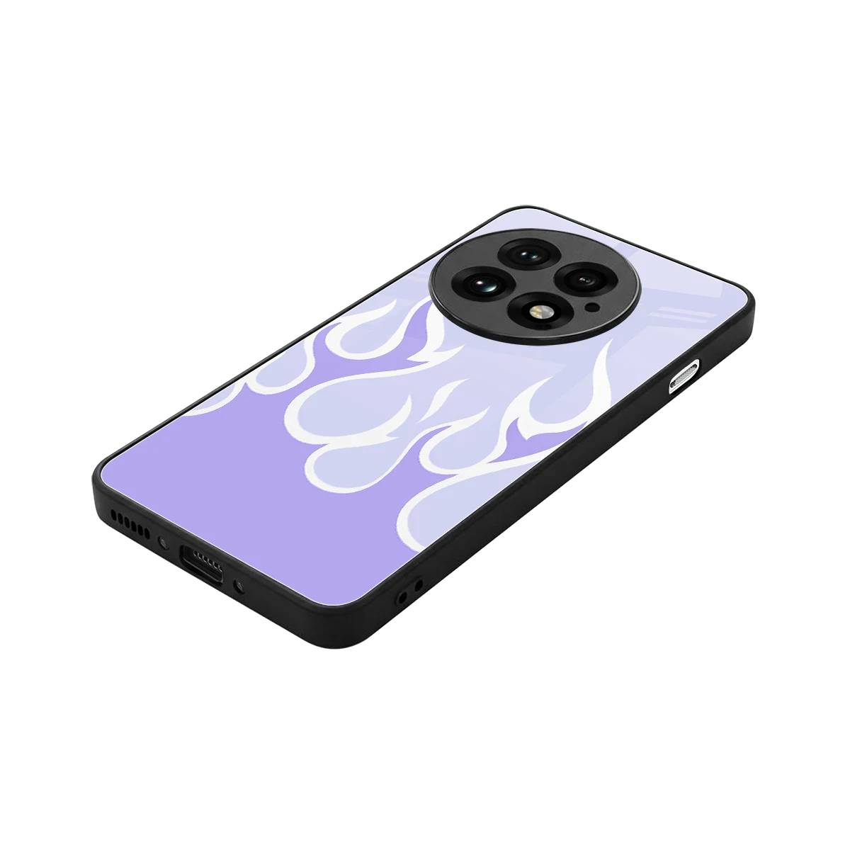 Y2K Retro Purple Flames stylish phone case for oneplus 13 | glossy glass and slim fit