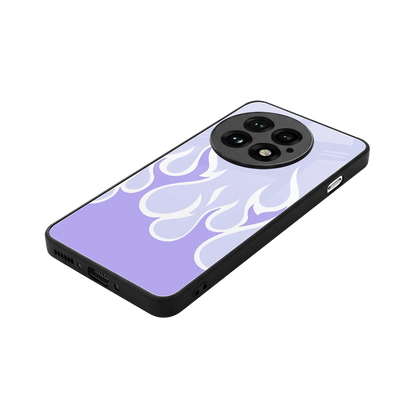 Y2K Retro Purple Flames stylish phone case for oneplus 13 | glossy glass and slim fit