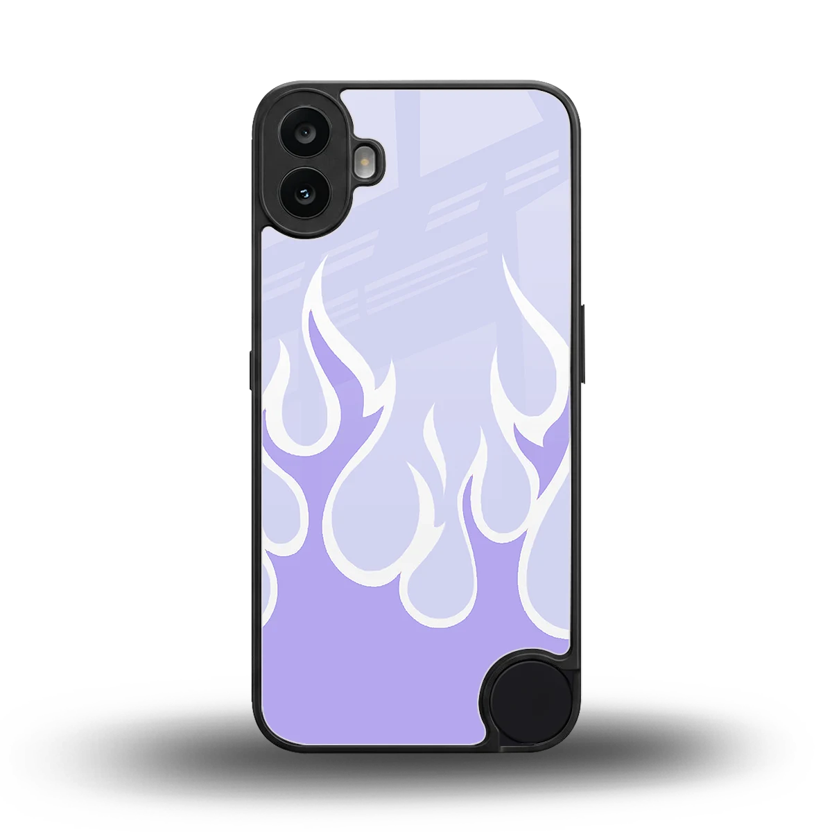 Y2K Retro Purple Flames back phone cover | glass case for cmf nothing phone 1