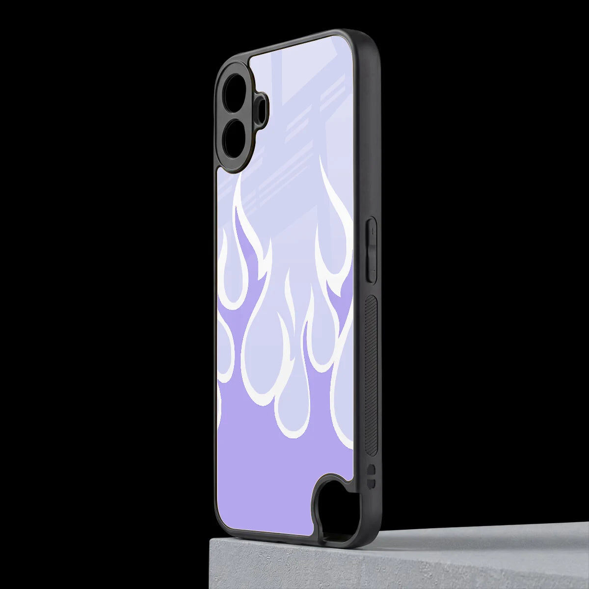 Y2K Retro Purple Flames cmf nothing phone 1 mobile cover | shockproof glass phone case