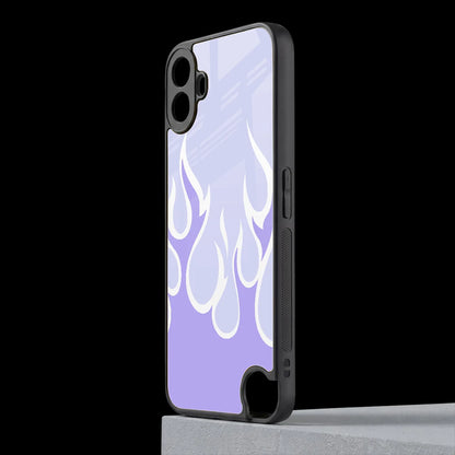 Y2K Retro Purple Flames cmf nothing phone 1 mobile cover | shockproof glass phone case