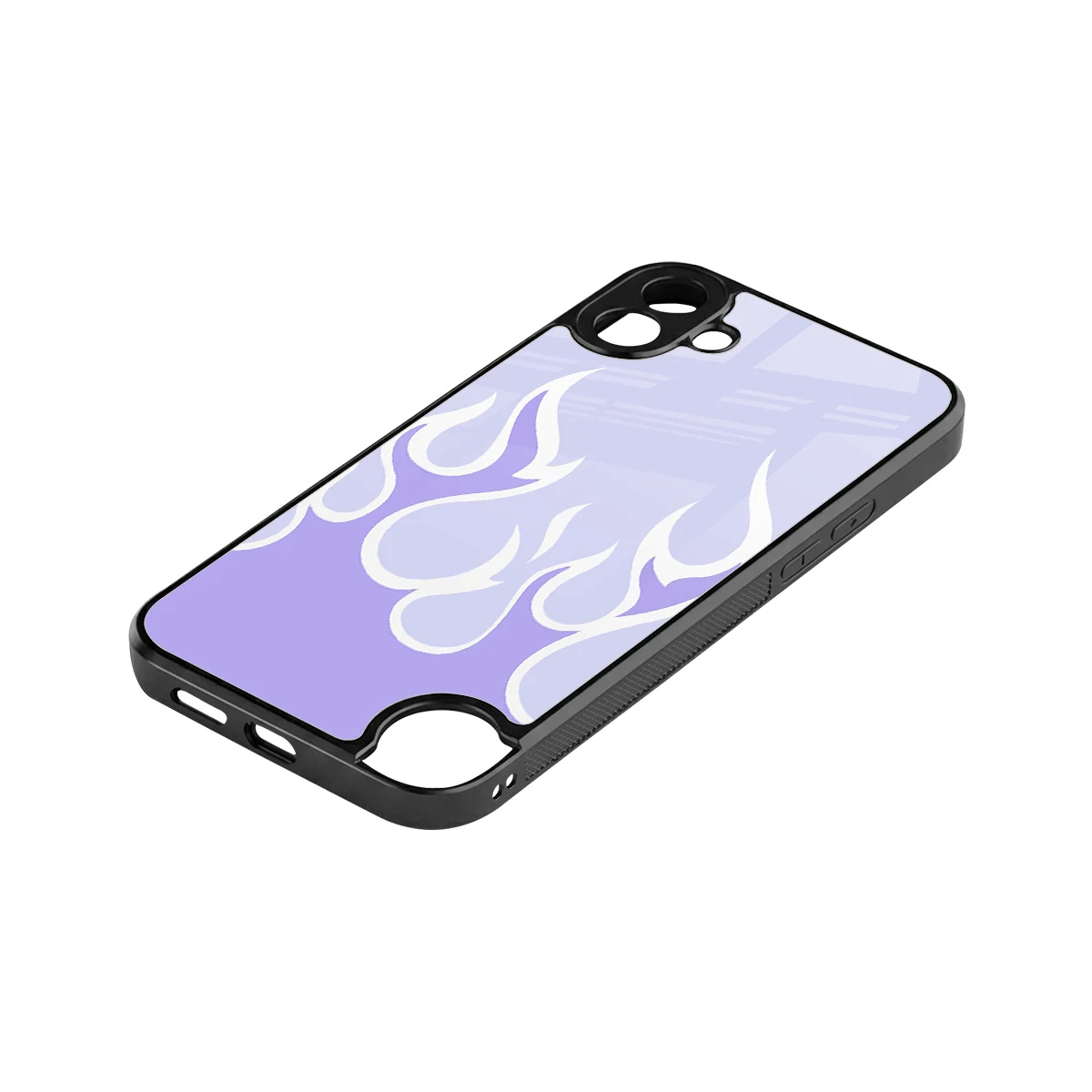 Y2K Retro Purple Flames stylish phone case for cmf nothing phone 1 | glossy glass and slim fit