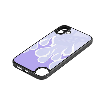 Y2K Retro Purple Flames stylish phone case for cmf nothing phone 1 | glossy glass and slim fit