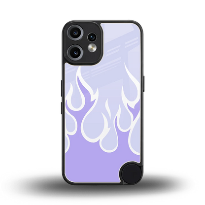 Y2K Retro Purple Flames back phone cover | glass case for cmf nothing phone 2 pro