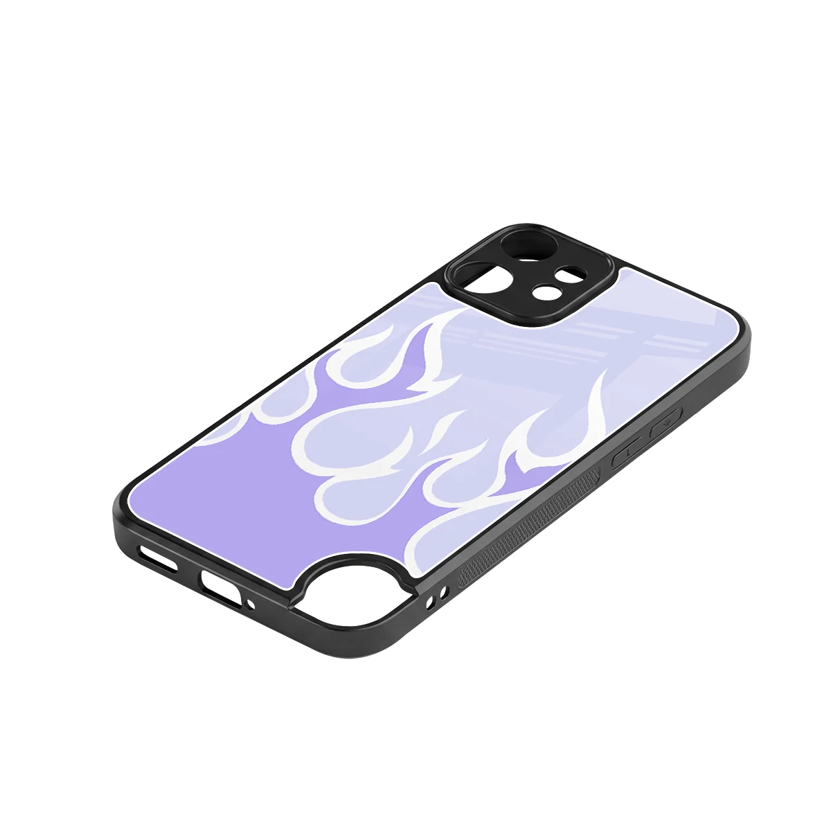 Y2K Retro Purple Flames stylish phone case for cmf nothing phone 2 pro | glossy glass and slim fit