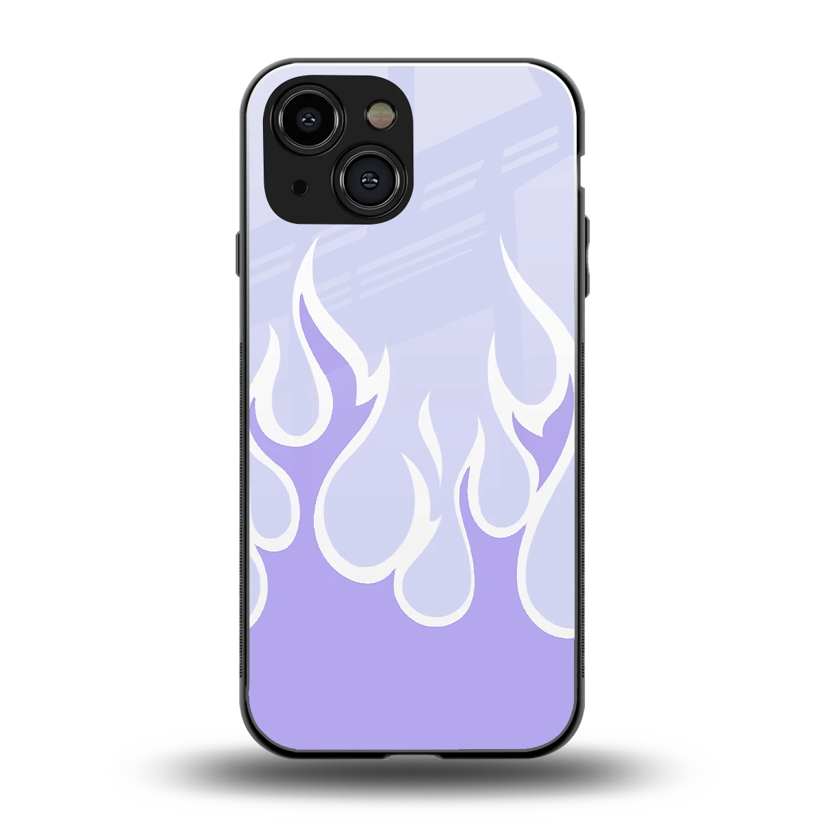 Y2K Retro Purple Flames back phone cover | glass case for iphone 13 mini