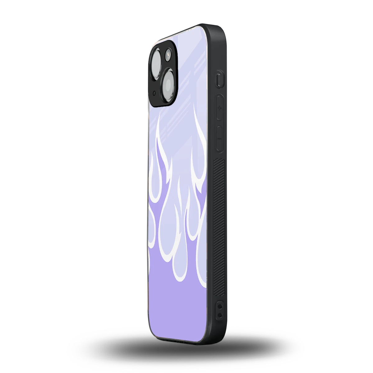 Y2K Retro Purple Flames iphone 13 mini mobile cover | shockproof glass phone case