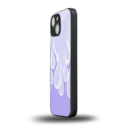 Y2K Retro Purple Flames iphone 13 mini mobile cover | shockproof glass phone case