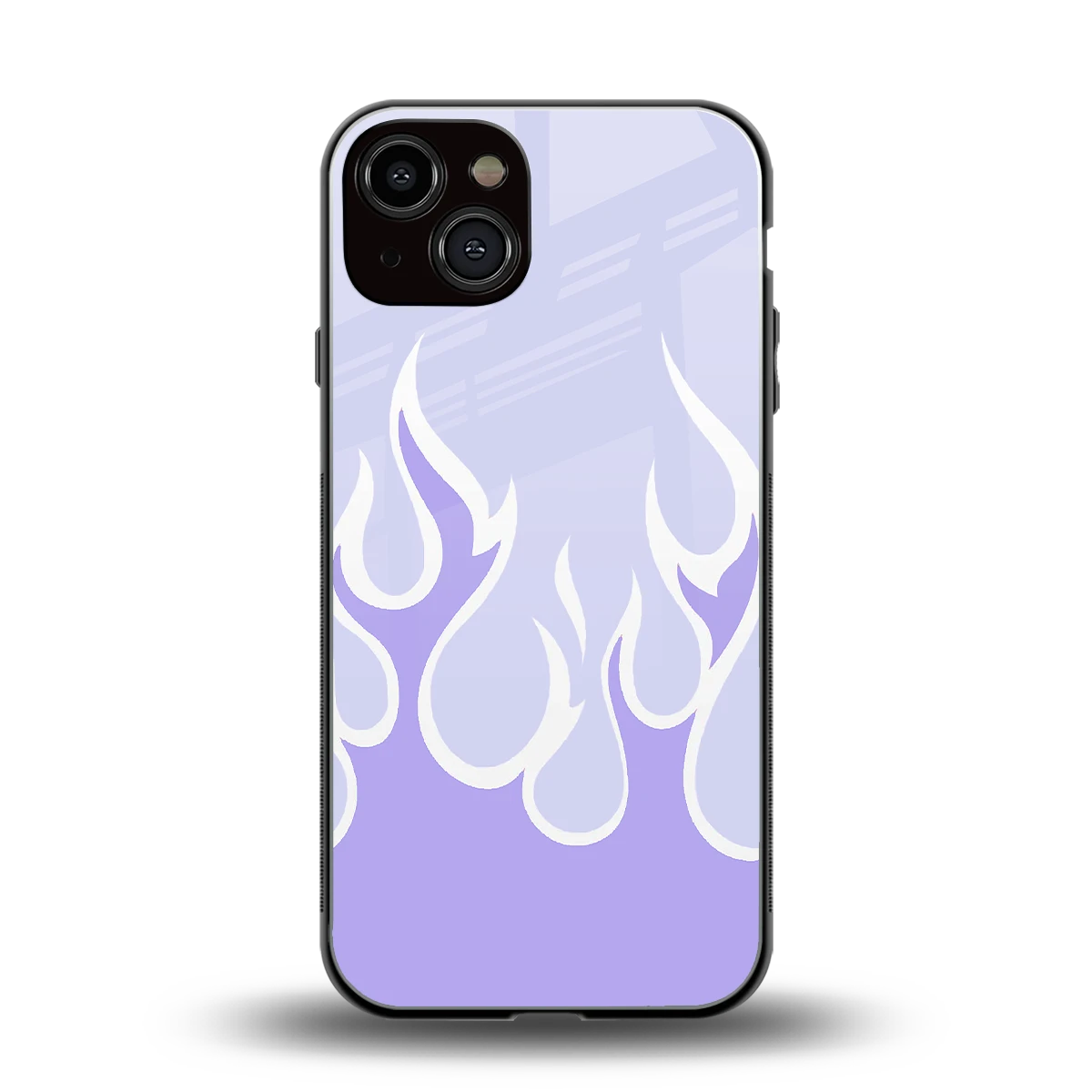 Y2K Retro Purple Flames back phone cover | glass case for iphone 14