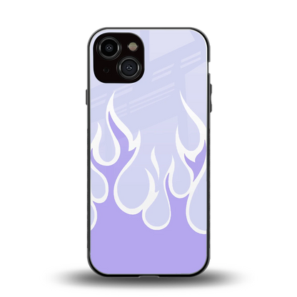 Y2K Retro Purple Flames back phone cover | glass case for iphone 14