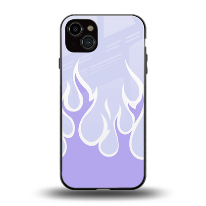 Y2K Retro Purple Flames back phone cover | glass case for iphone 14 plus