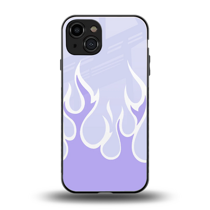 Y2K Retro Purple Flames back phone cover | glass case for iphone 15