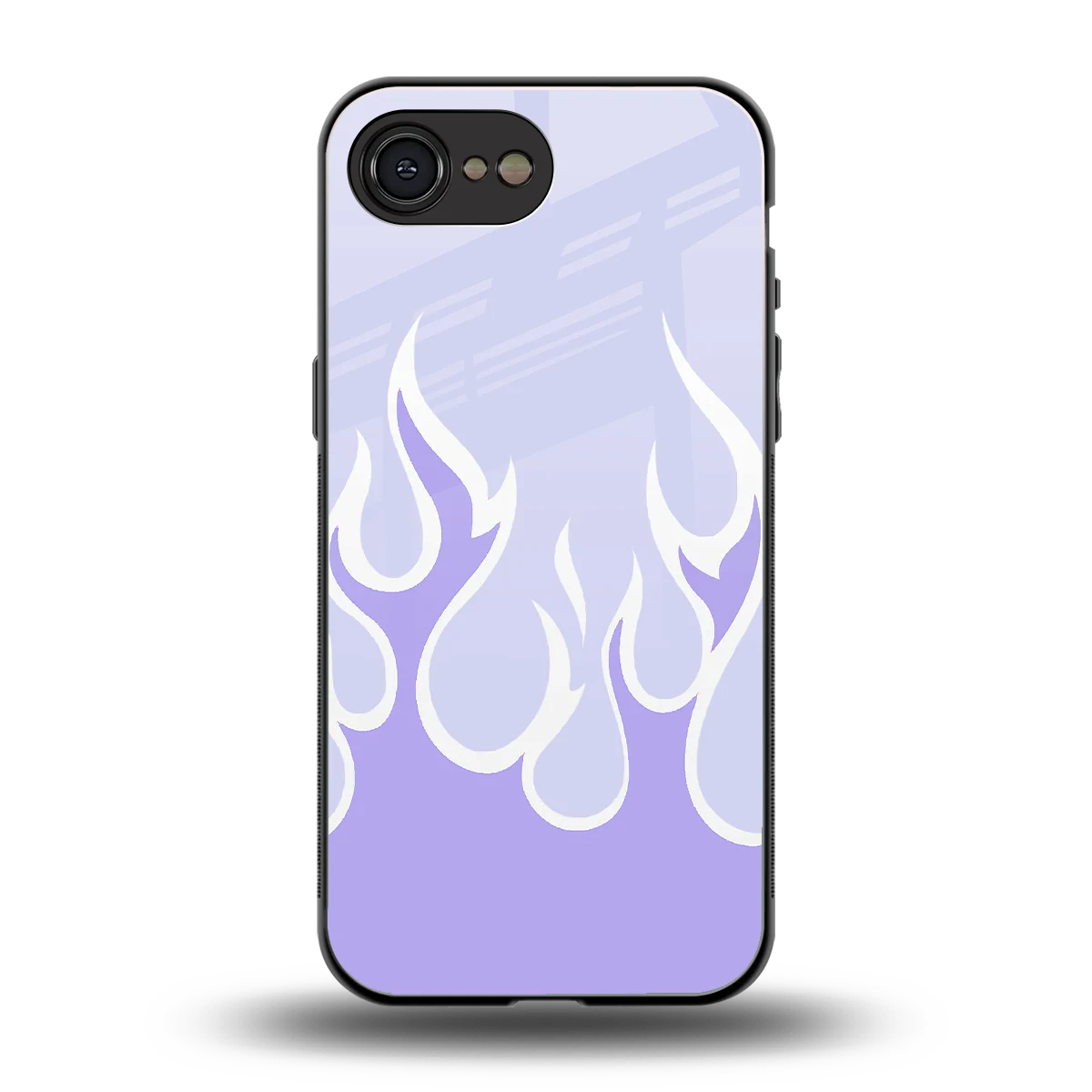 Y2K Retro Purple Flames back phone cover | glass case for iphone 17e