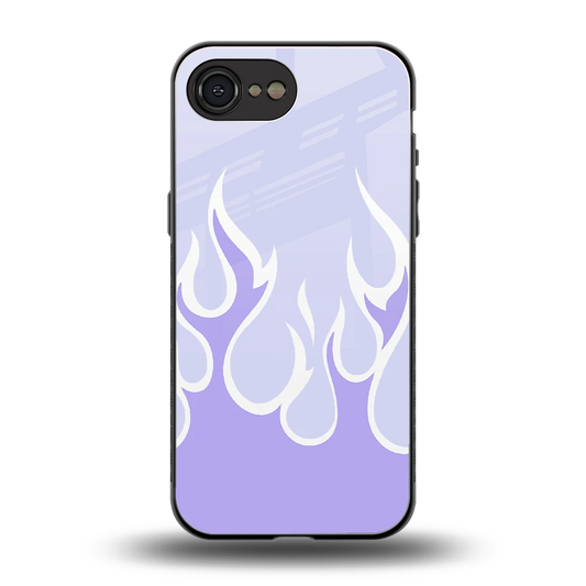 Y2K Retro Purple Flames back phone cover | glass case for iphone 17e