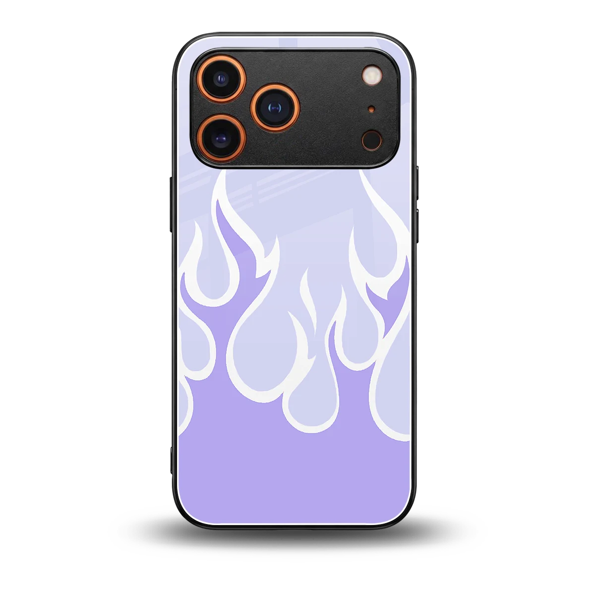 Y2K Retro Purple Flames back phone cover | glass case for iphone 17 pro