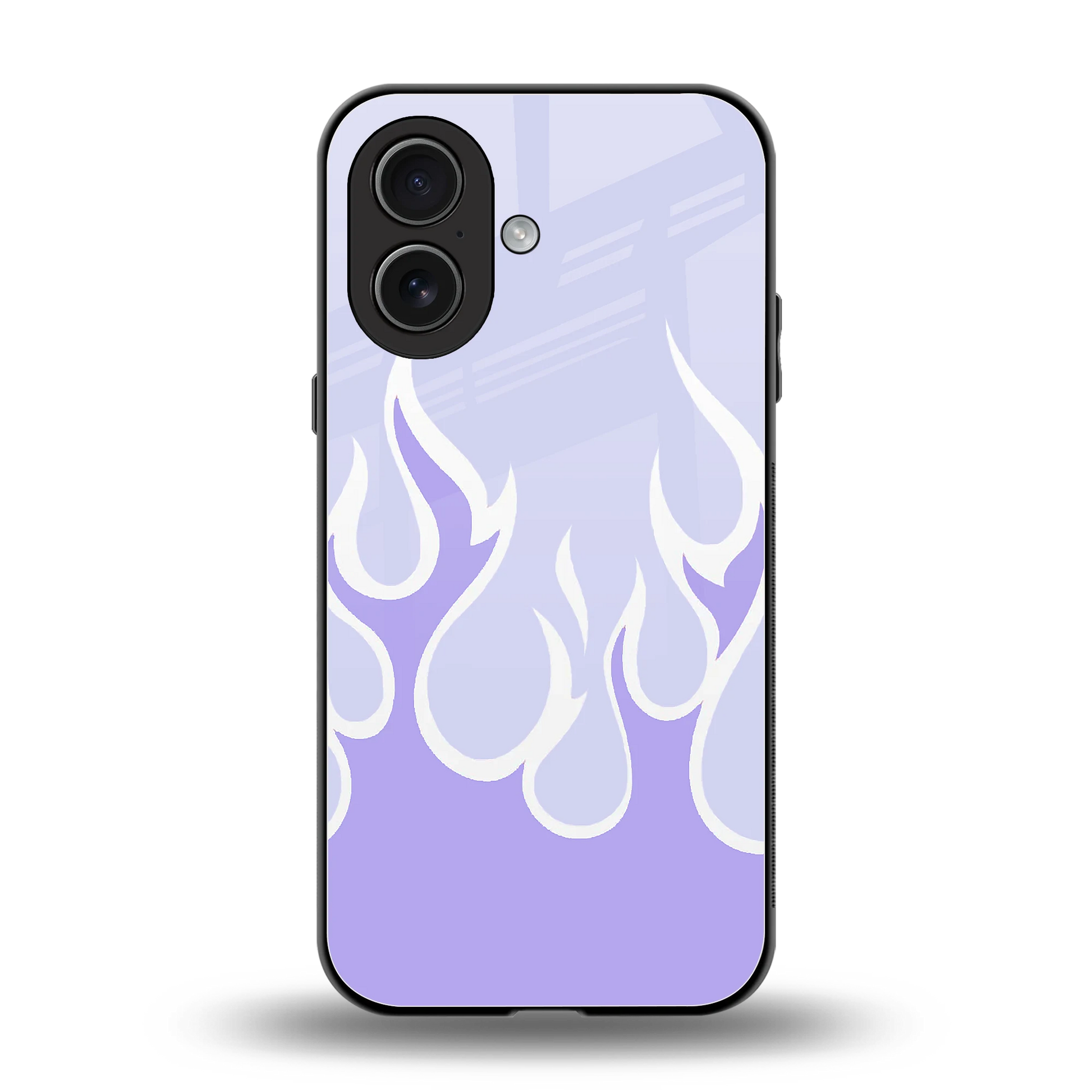 Y2K Retro Purple Flames back phone cover | glass case for iphone 17
