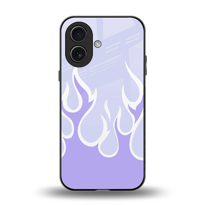 Y2K Retro Purple Flames back phone cover | glass case for iphone 17