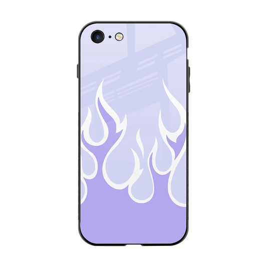 Y2K Retro Purple Flames back phone cover | glass case for iphone 7