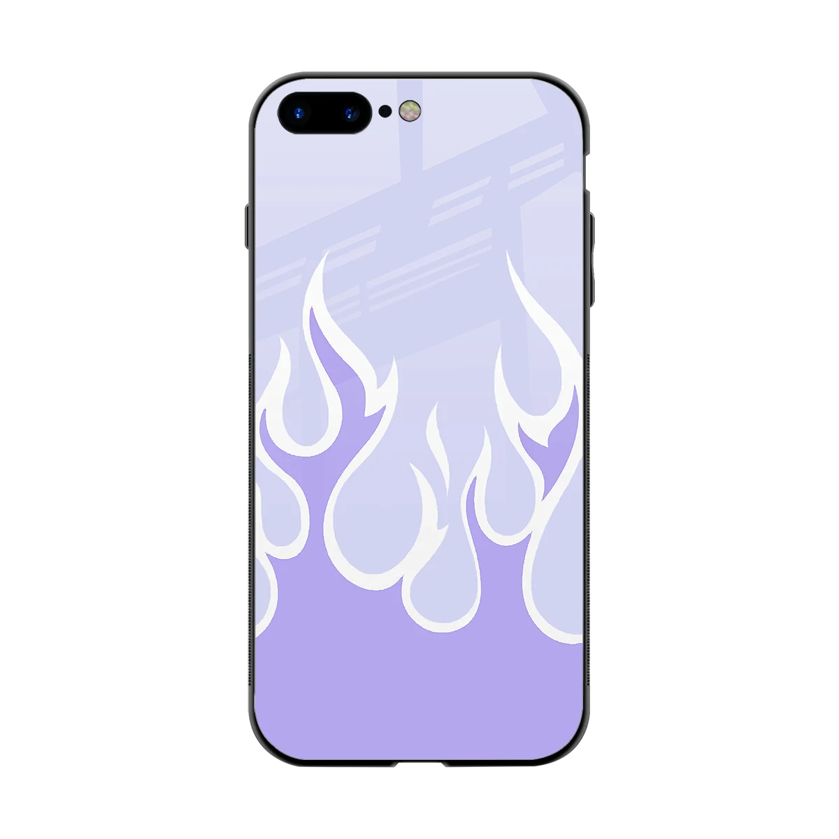 Y2K Retro Purple Flames back phone cover | glass case for iphone 8 plus
