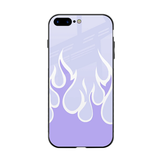 Y2K Retro Purple Flames back phone cover | glass case for iphone 8 plus