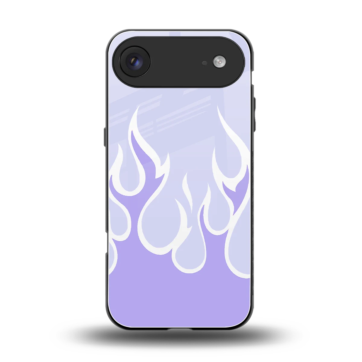 Y2K Retro Purple Flames back phone cover | glass case for iphone air