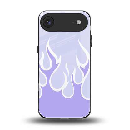 Y2K Retro Purple Flames back phone cover | glass case for iphone air