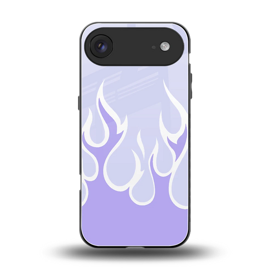 Y2K Retro Purple Flames back phone cover | glass case for iphone air