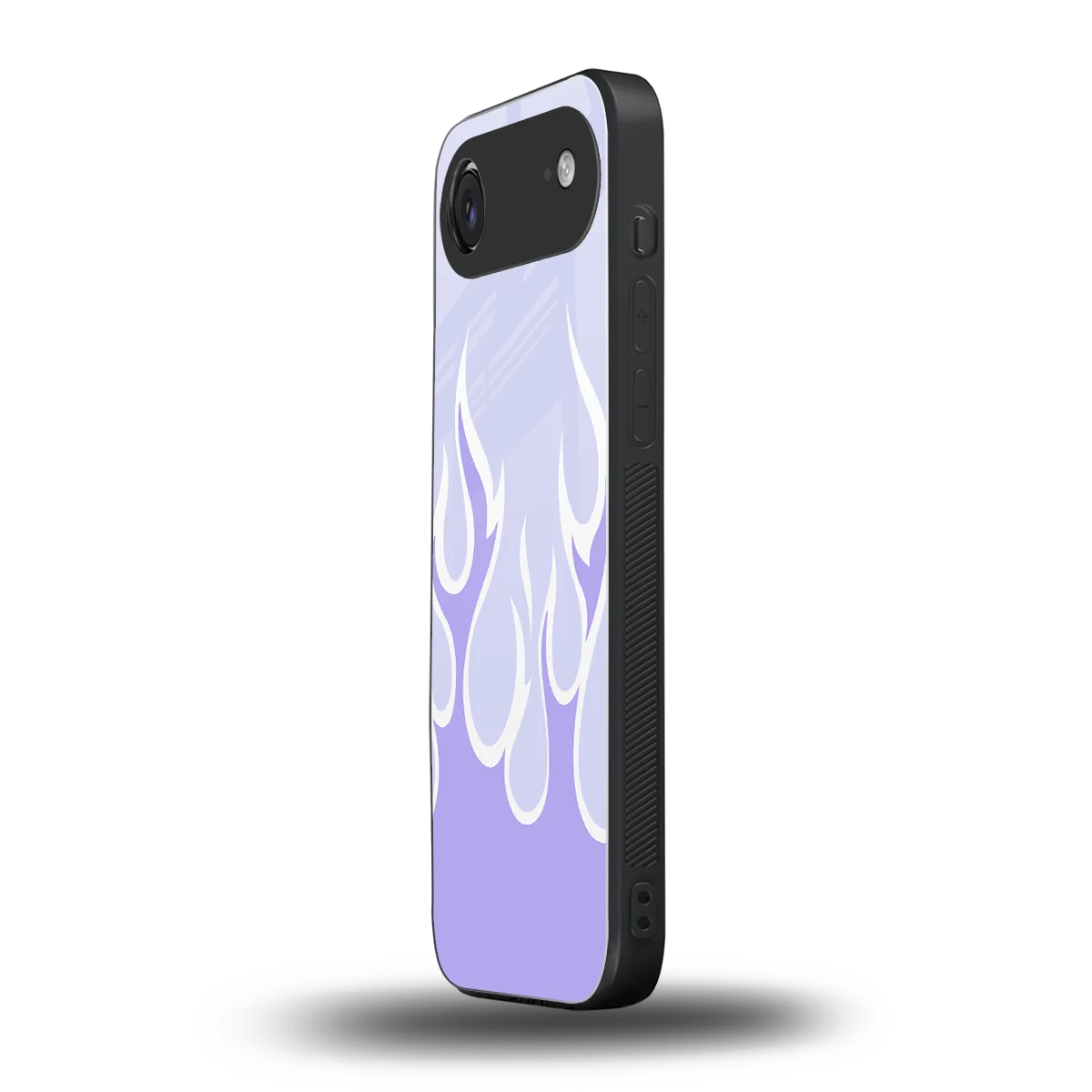 Y2K Retro Purple Flames iphone air mobile cover | shockproof glass phone case