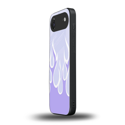 Y2K Retro Purple Flames iphone air mobile cover | shockproof glass phone case