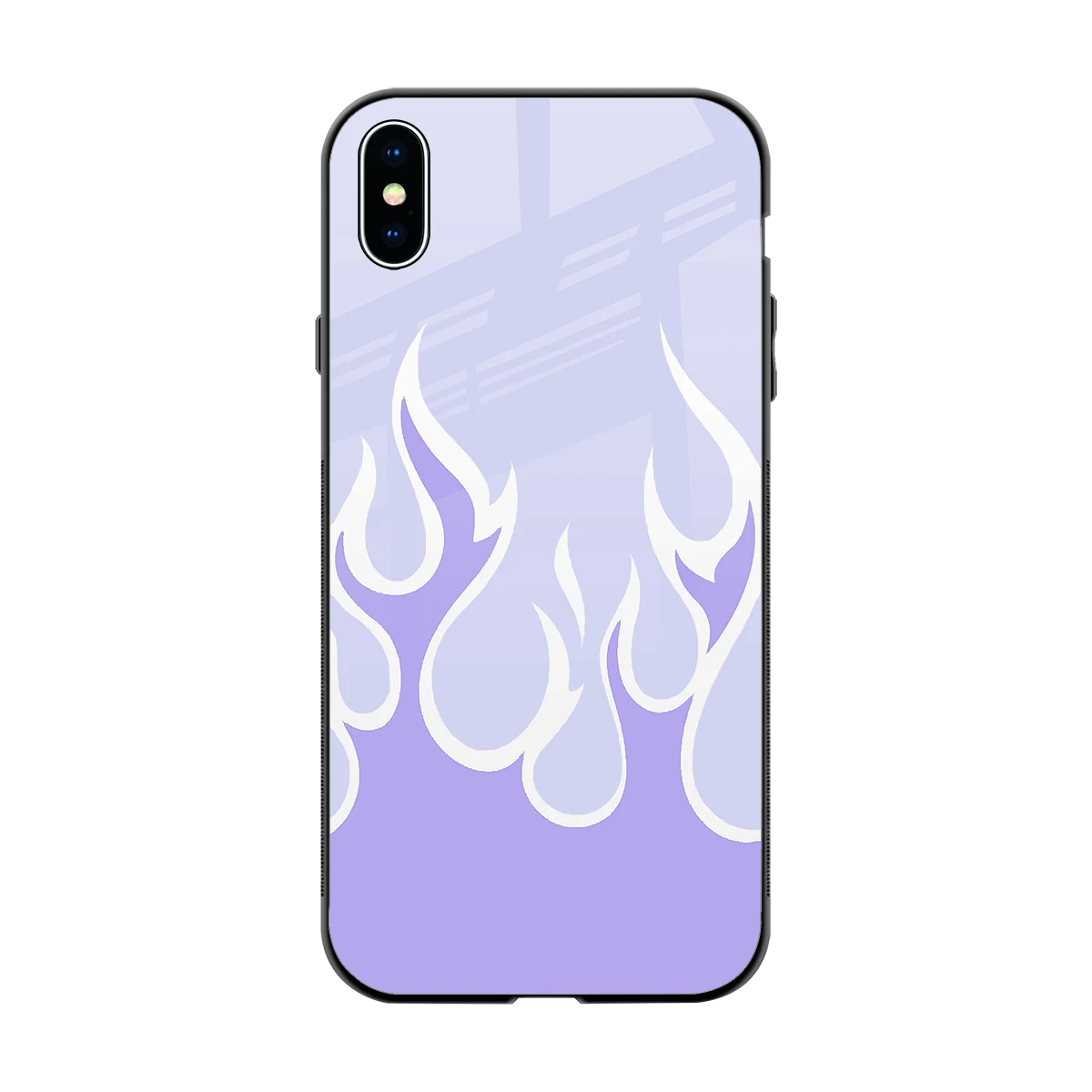 Y2K Retro Purple Flames back phone cover | glass case for iphone xs max