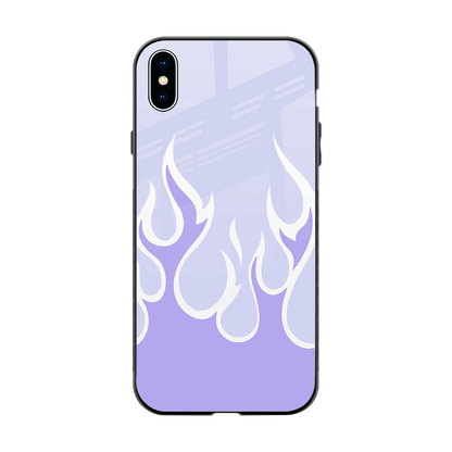 Y2K Retro Purple Flames back phone cover | glass case for iphone xs max