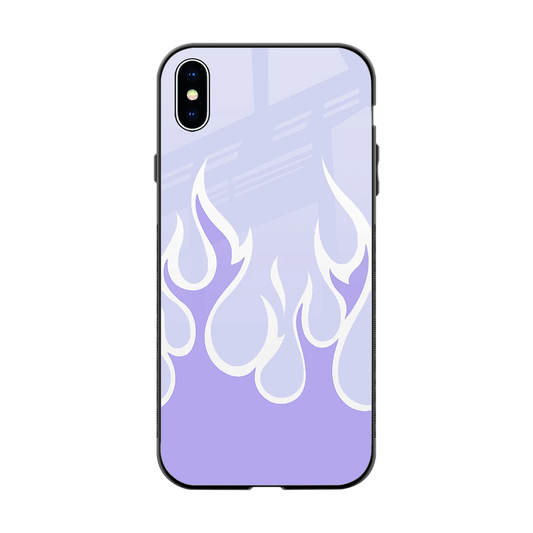 Y2K Retro Purple Flames back phone cover | glass case for iphone xs max