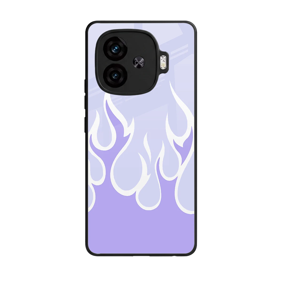 Y2K Retro Purple Flames back phone cover | glass case for iqoo neo 10r 5g