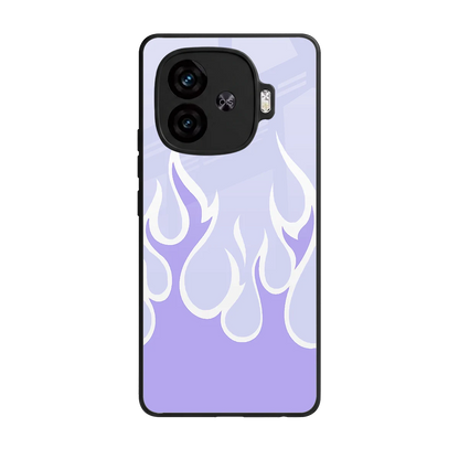 Y2K Retro Purple Flames back phone cover | glass case for iqoo neo 10r 5g