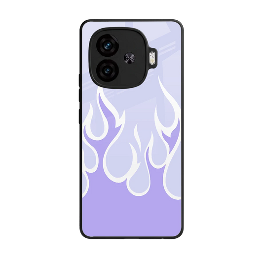 Y2K Retro Purple Flames back phone cover | glass case for iqoo neo 10r 5g