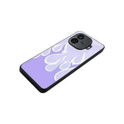 Y2K Retro Purple Flames stylish phone case for iqoo neo 10r 5g | glossy glass and slim fit