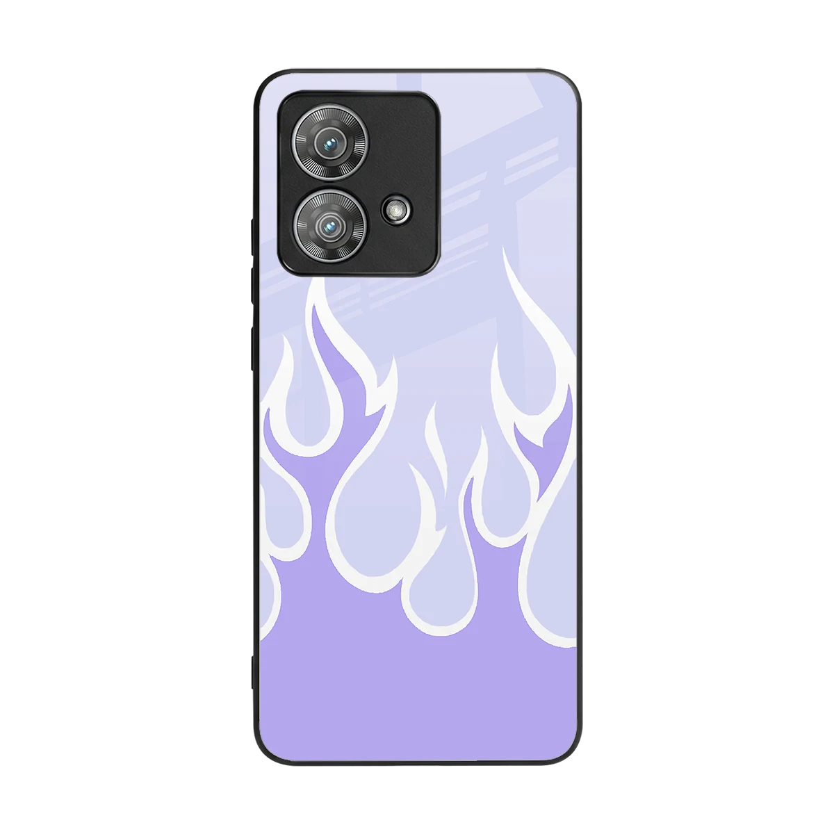 Y2K Retro Purple Flames back phone cover | glass case for motorola edge 40 neo 5g