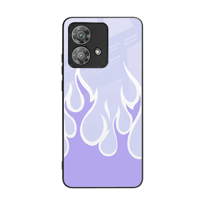 Y2K Retro Purple Flames back phone cover | glass case for motorola edge 40 neo 5g