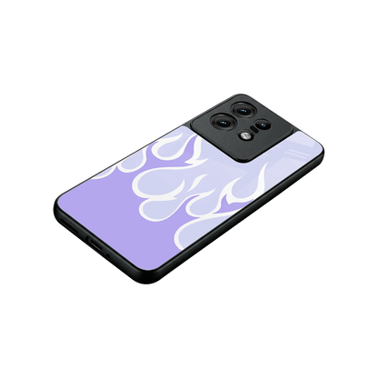 Y2K Retro Purple Flames stylish phone case for motorola edge 50 pro | glossy glass and slim fit