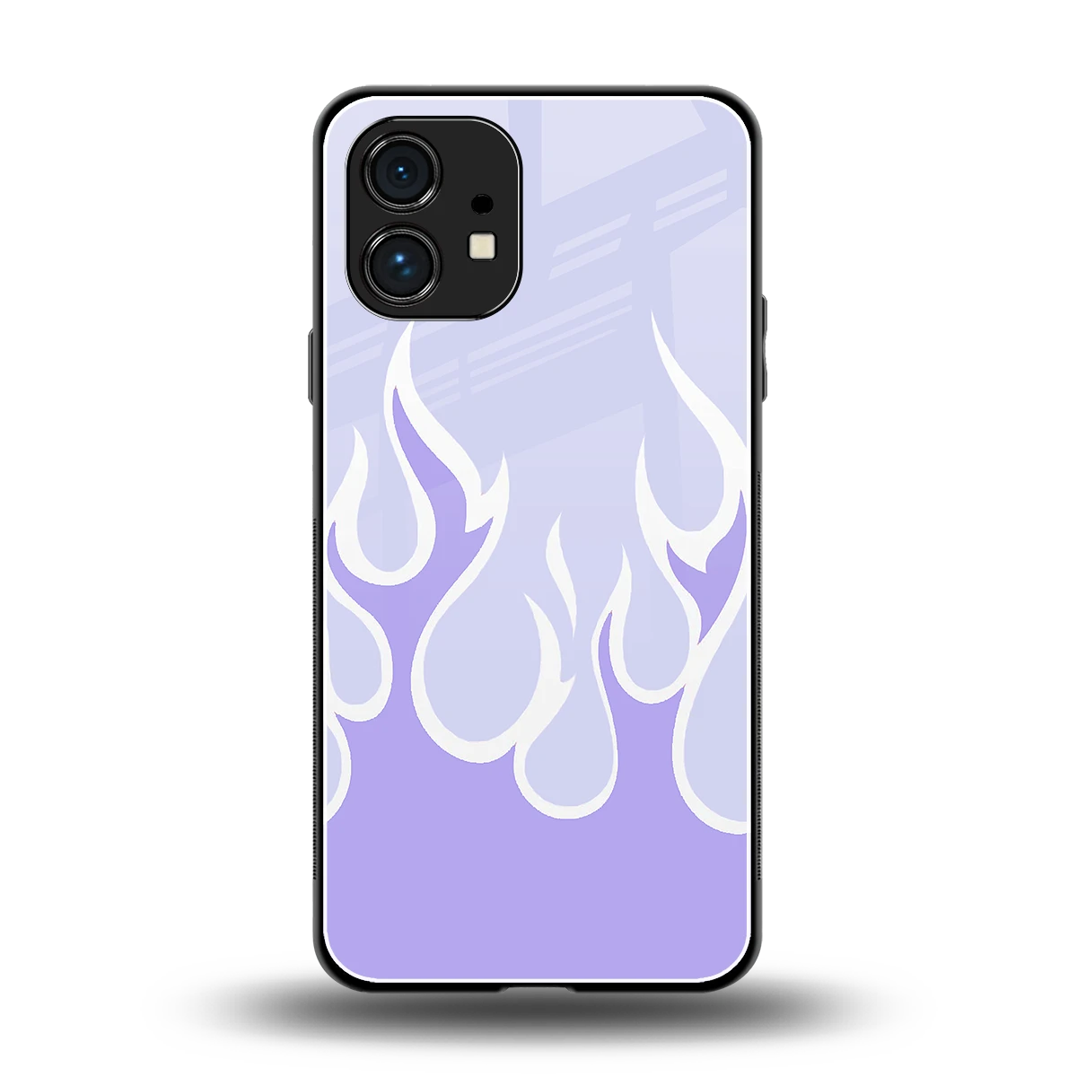 Y2K Retro Purple Flames back phone cover | glass case for nothing phone 1