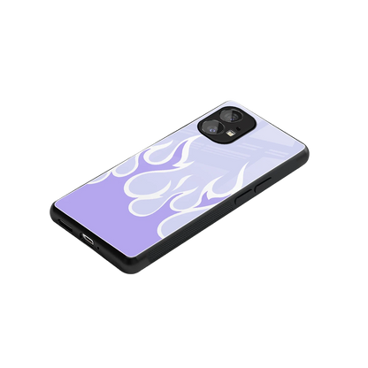 Y2K Retro Purple Flames stylish phone case for nothing phone 1 | glossy glass and slim fit