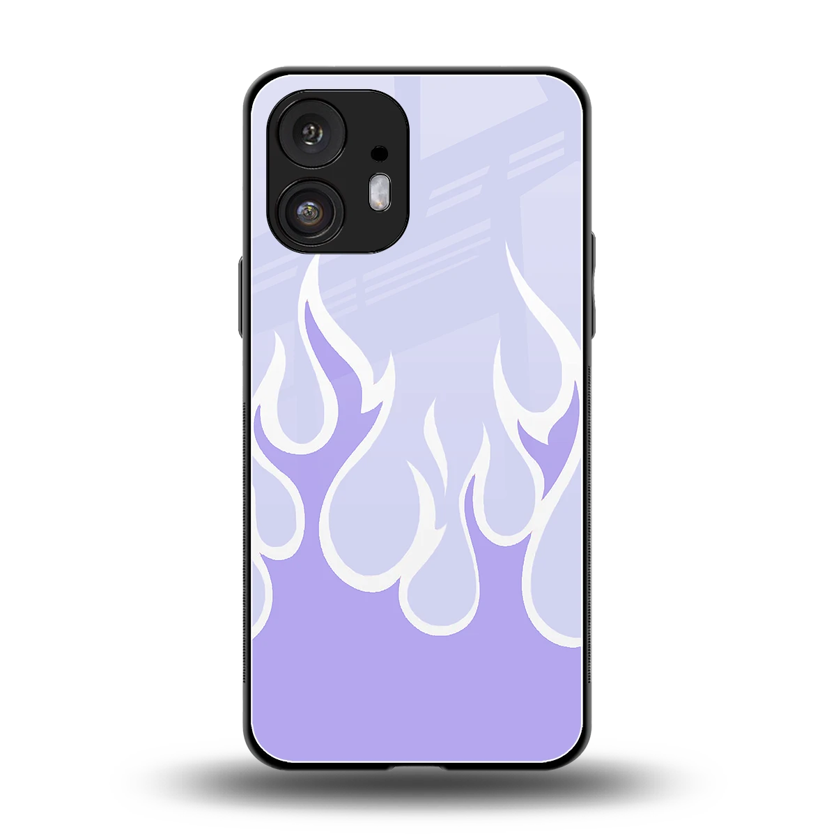 Y2K Retro Purple Flames back phone cover | glass case for nothing phone 2