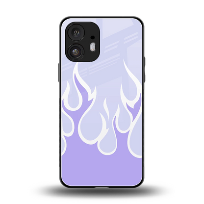 Y2K Retro Purple Flames back phone cover | glass case for nothing phone 2