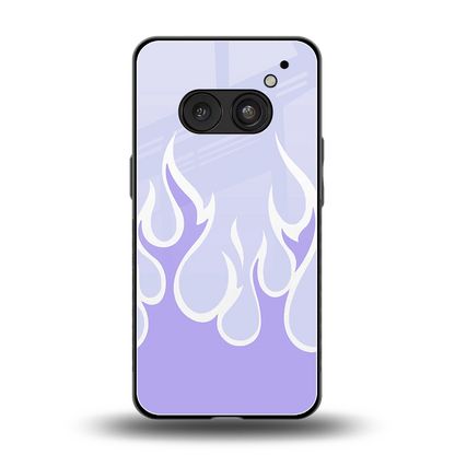 Y2K Retro Purple Flames back phone cover | glass case for nothing phone 2a