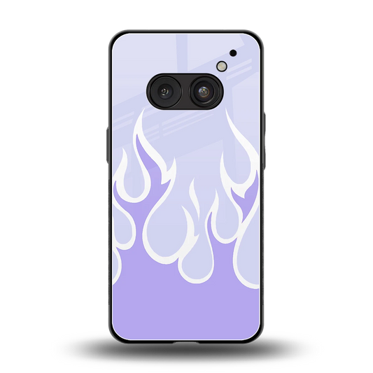Y2K Retro Purple Flames back phone cover | glass case for nothing phone 2a